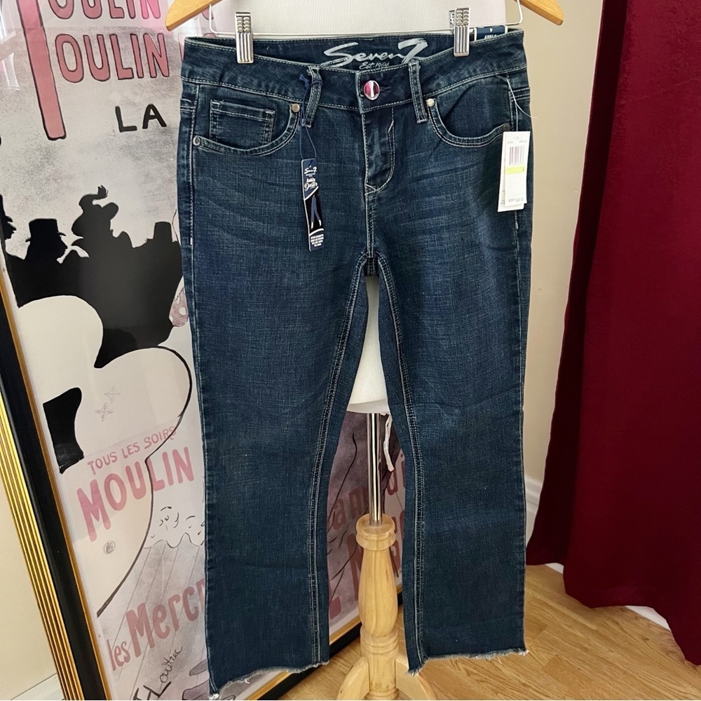 Seven7 Ankle Skinny Jeans NWT Size 4 Duster Blue Denim Stretch Fitted
